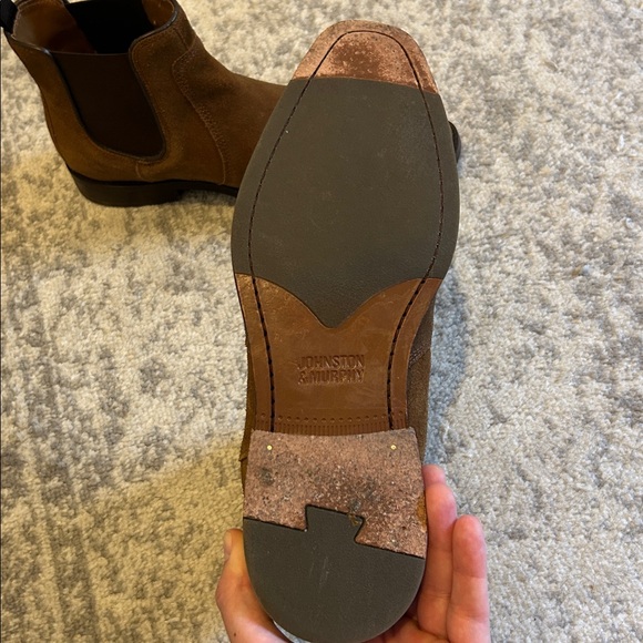 Johnston & Murphy Brown Suede Chelsea Boots - Picture 2 of 4